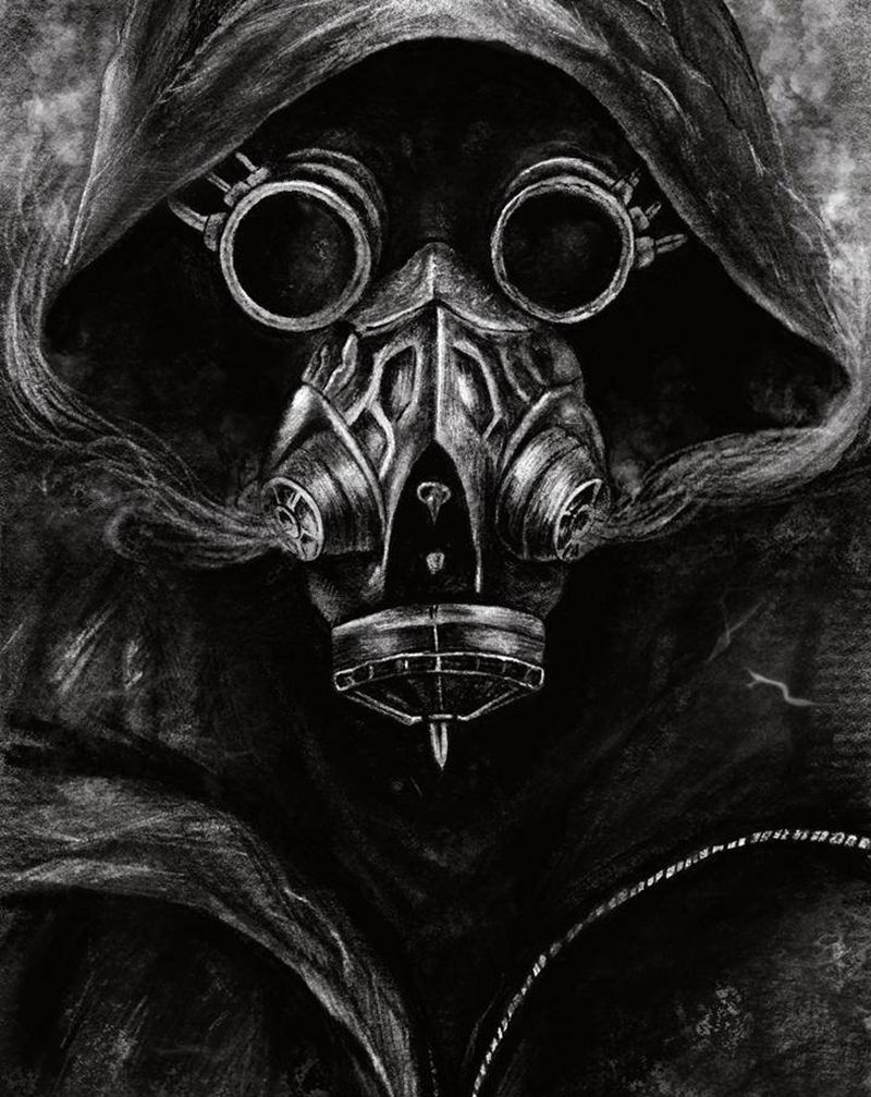 暗黑医神纹身图片_暗黑写实纹身图案