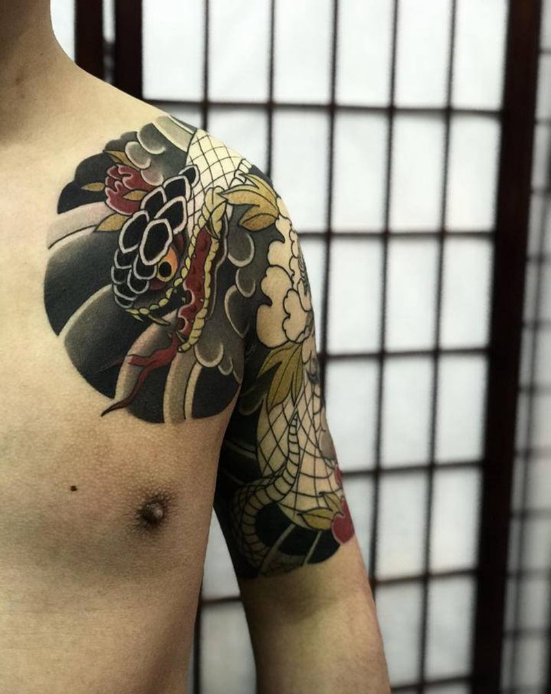 去年的未完。纹身图片_老传统纹身图案