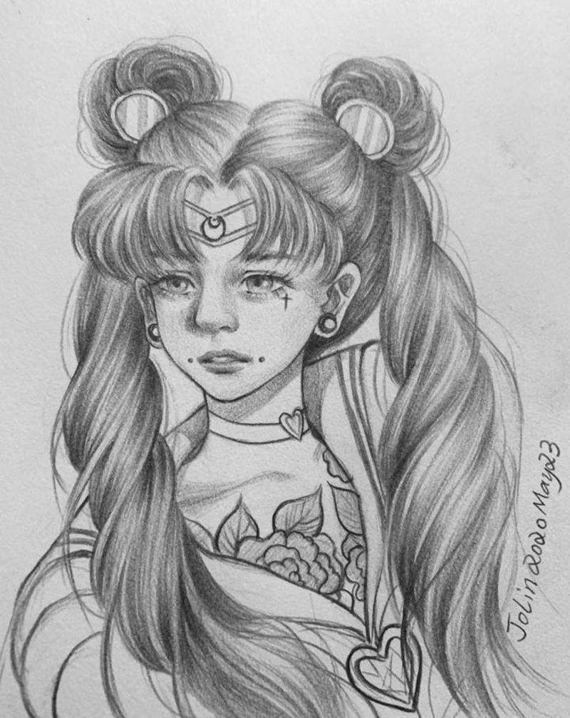 水冰月纹身图片_手稿纹身图案