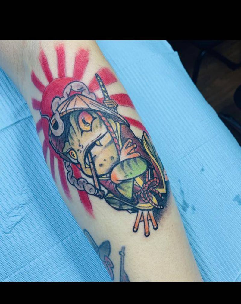 青蛙忍者纹身图片_手臂New School纹身图案