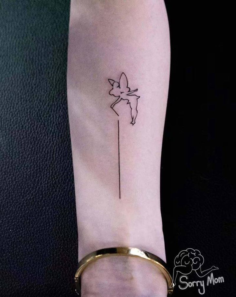 简约线条纹身图片_手部纹身图案