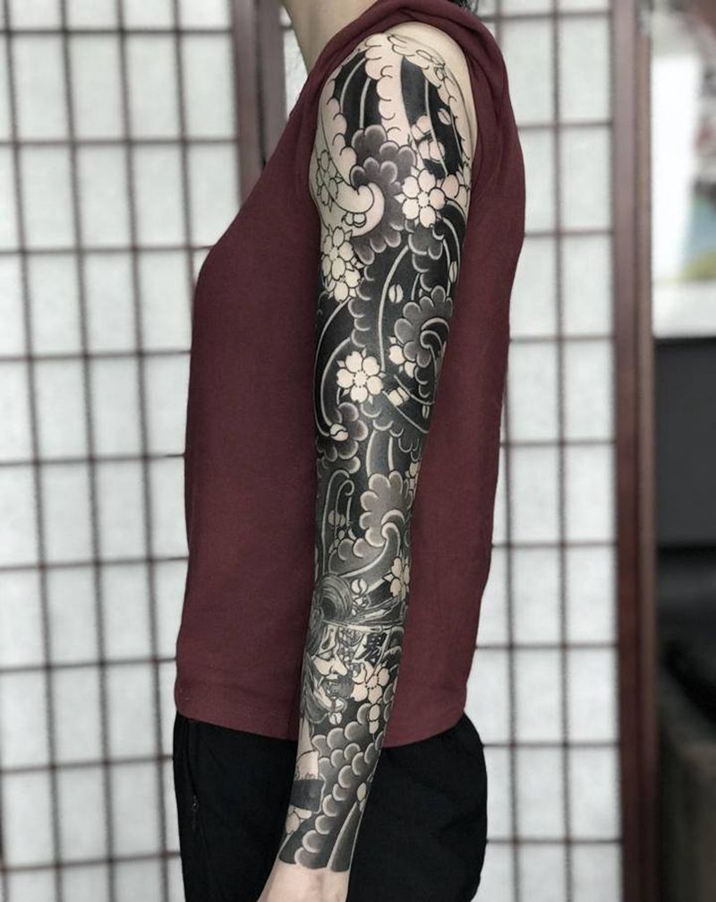 传统樱花纹身图片_老传统纹身图案