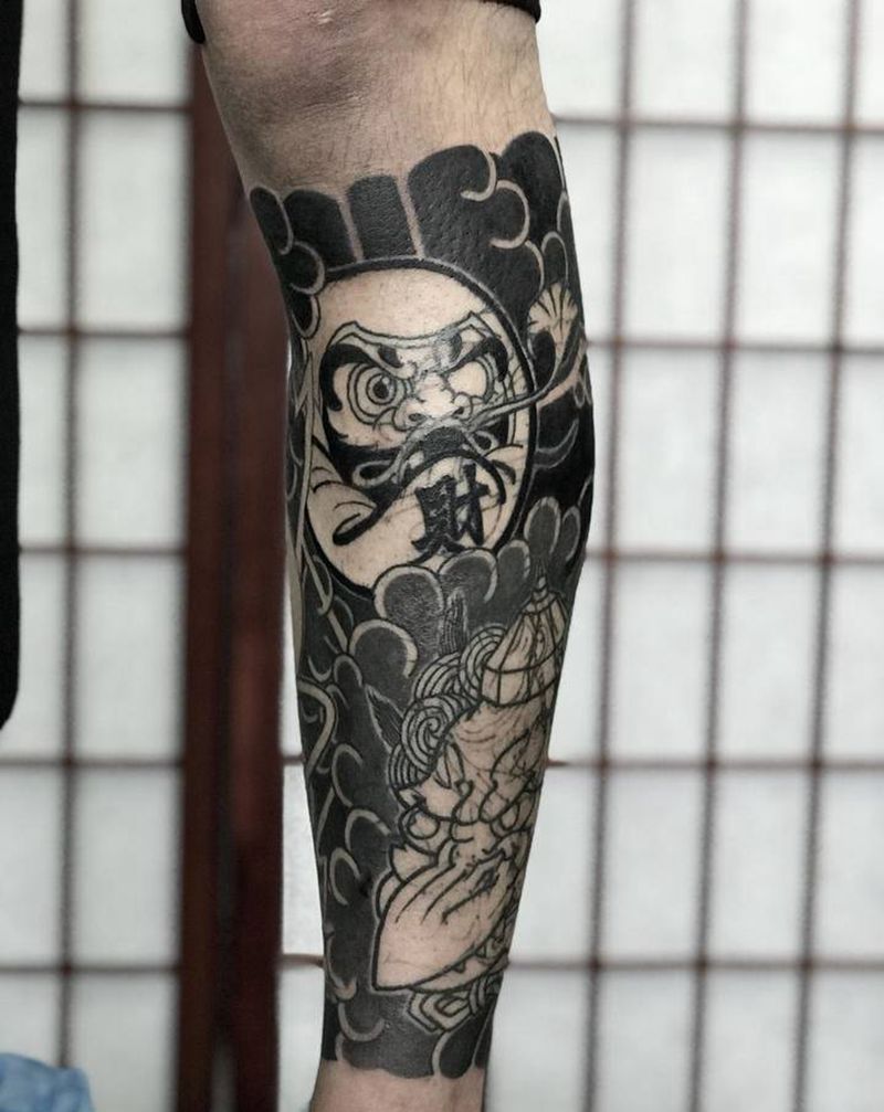 日式遮盖，未完纹身图片_老传统纹身图案