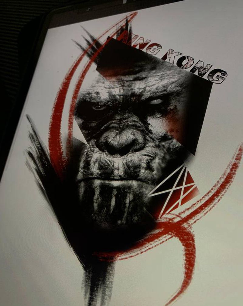 金刚纹身图片_手稿纹身图案