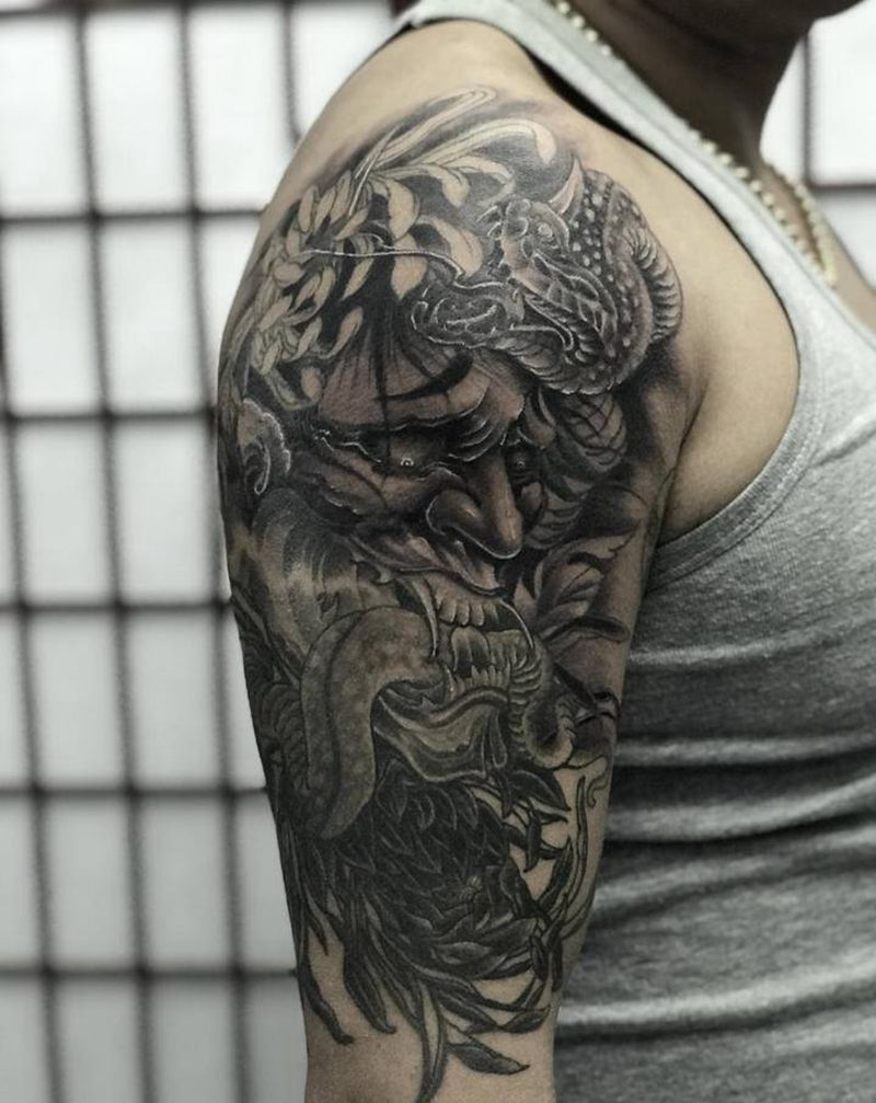 未完纹身图片_手臂新传统纹身图案