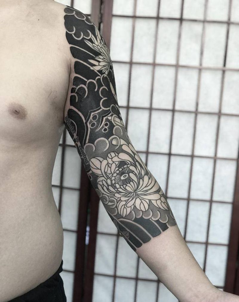 未完纹身图片_老传统纹身图案