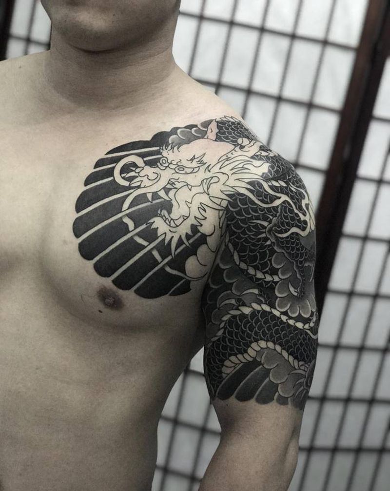 未完。还需要一次。纹身图片_老传统纹身图案