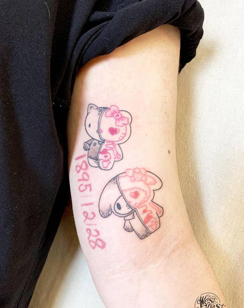 泡泡玛特纹身图片_手臂小清新纹身图案