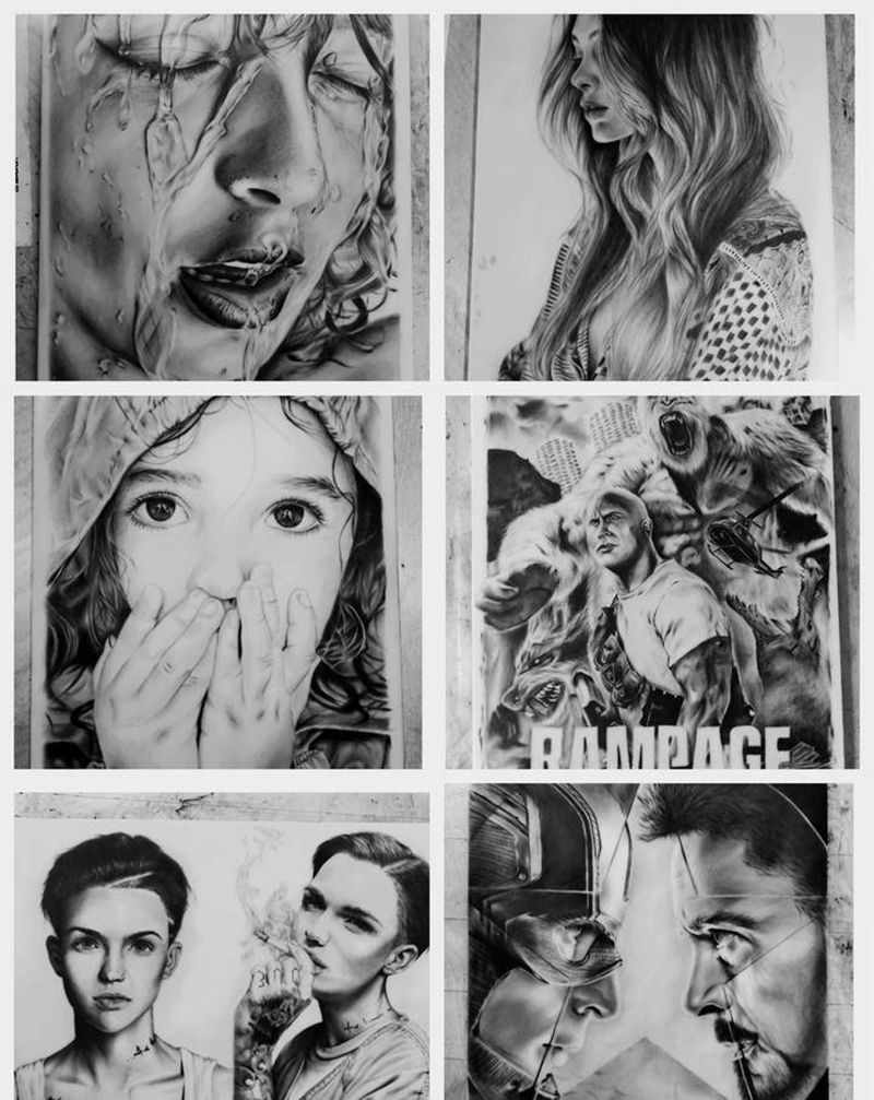 学生练习皮纹身图片_欧美写实纹身图案