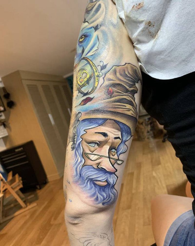 邓布利多纹身图片_手臂New School插画纹身图案