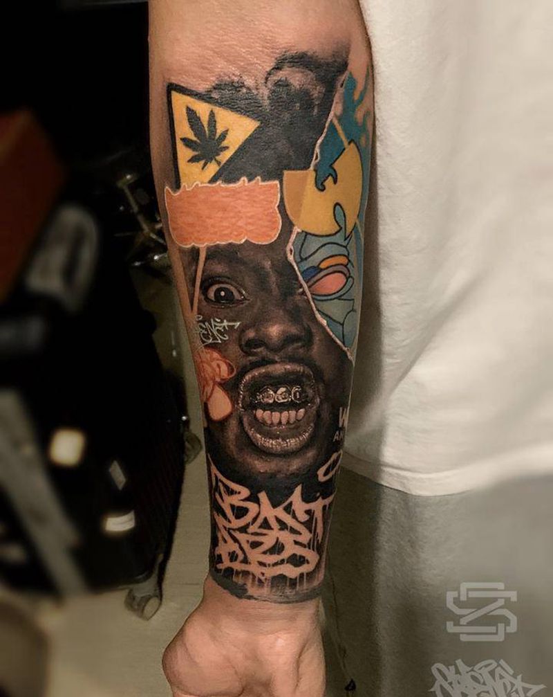 wutang   ODB纹身图片_手臂欧美写实纹身图案