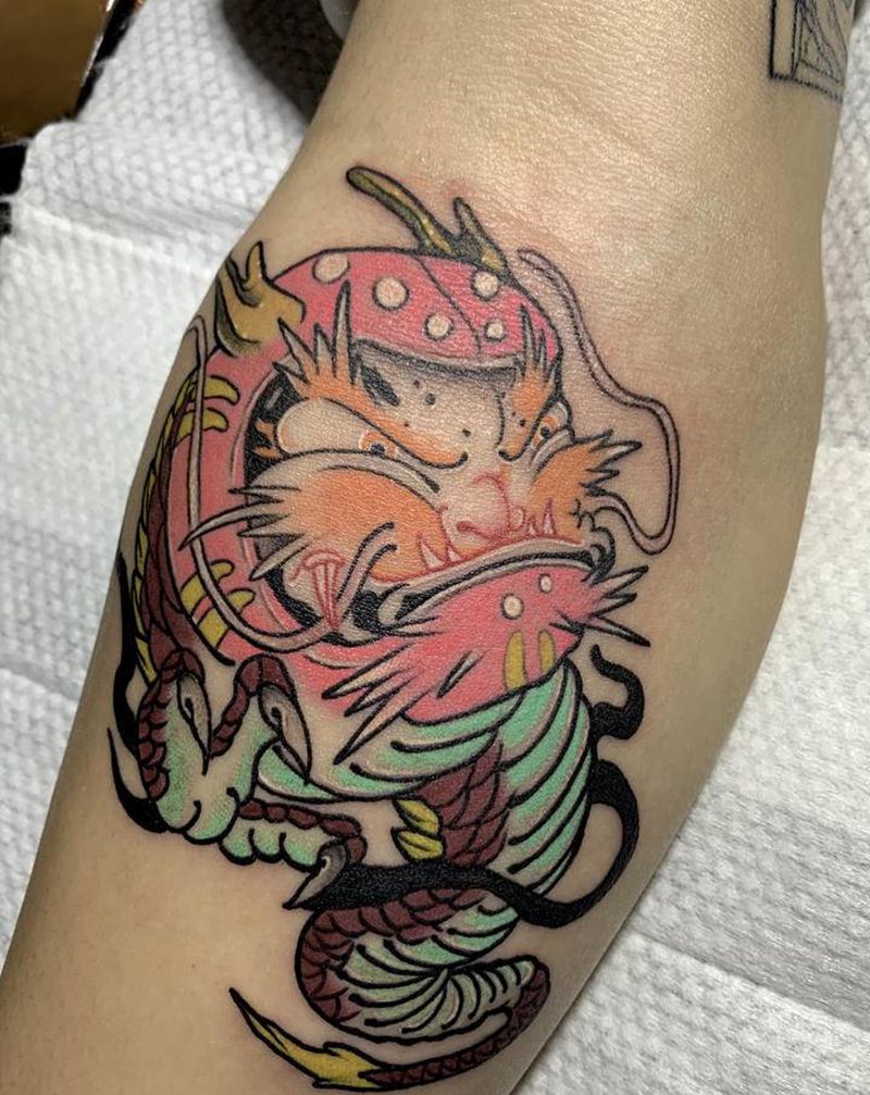 日式达摩纹身图片_手臂日式达摩蛋纹身图案