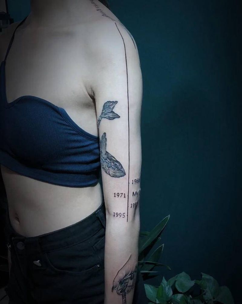 线纹身图片_手臂纹身图案