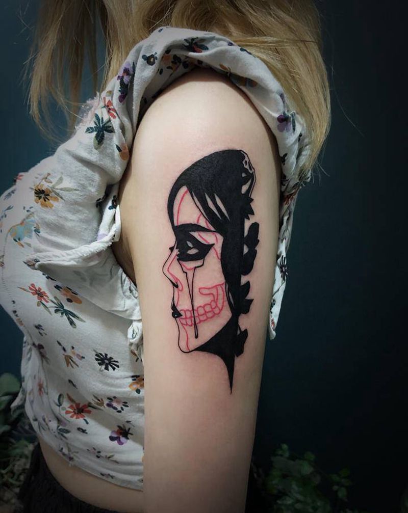 世上哪有多如意，万事只求半称心纹身图片_手臂纹身图案