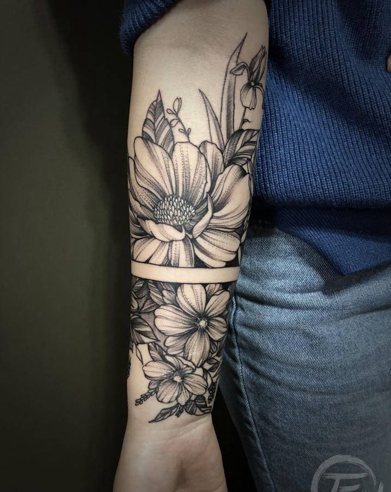 素纹身图片_手臂纹身图案