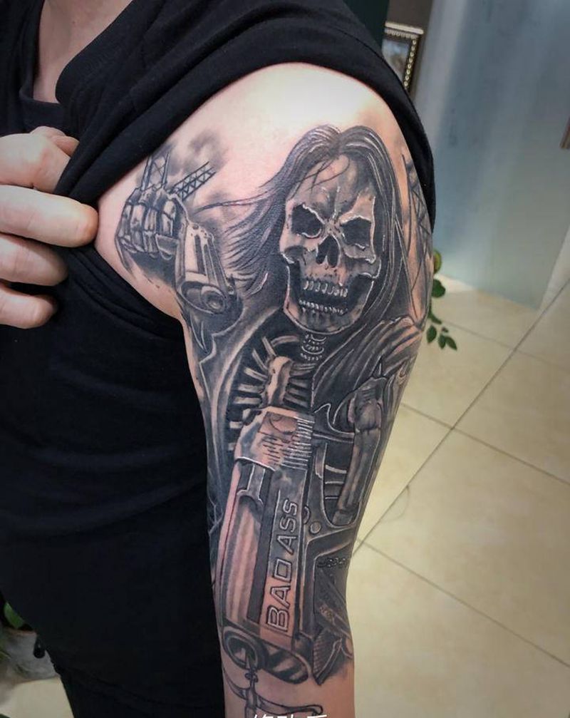 暴力遮盖修改纹身图片_手臂纹身图案