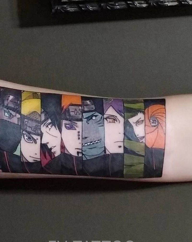 火影反派纹身图片_手臂纹身图案