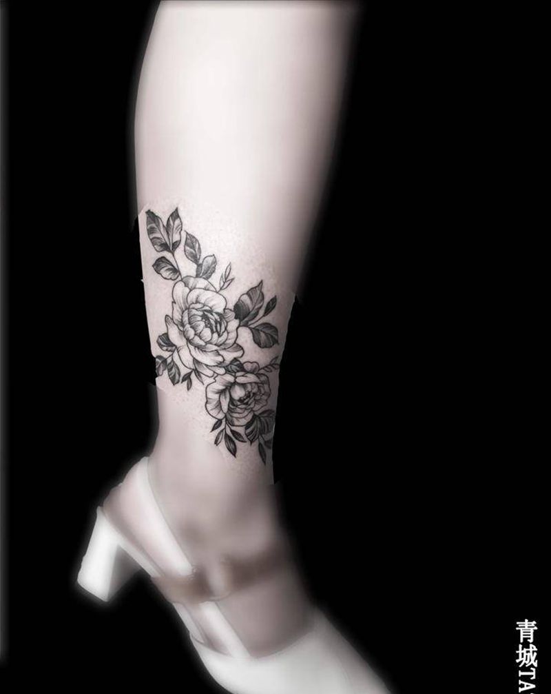 素花纹身 前胸字母纹身纹身图片_胸部腿部新传统纹身图案