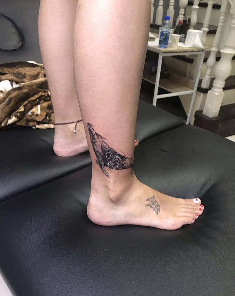 盖旧纹身纹身图片_腿部纹身图案