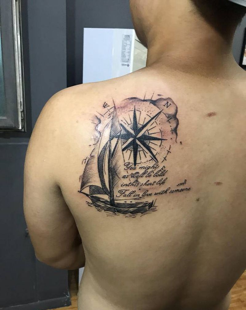 船纹身图片_背部纹身图案