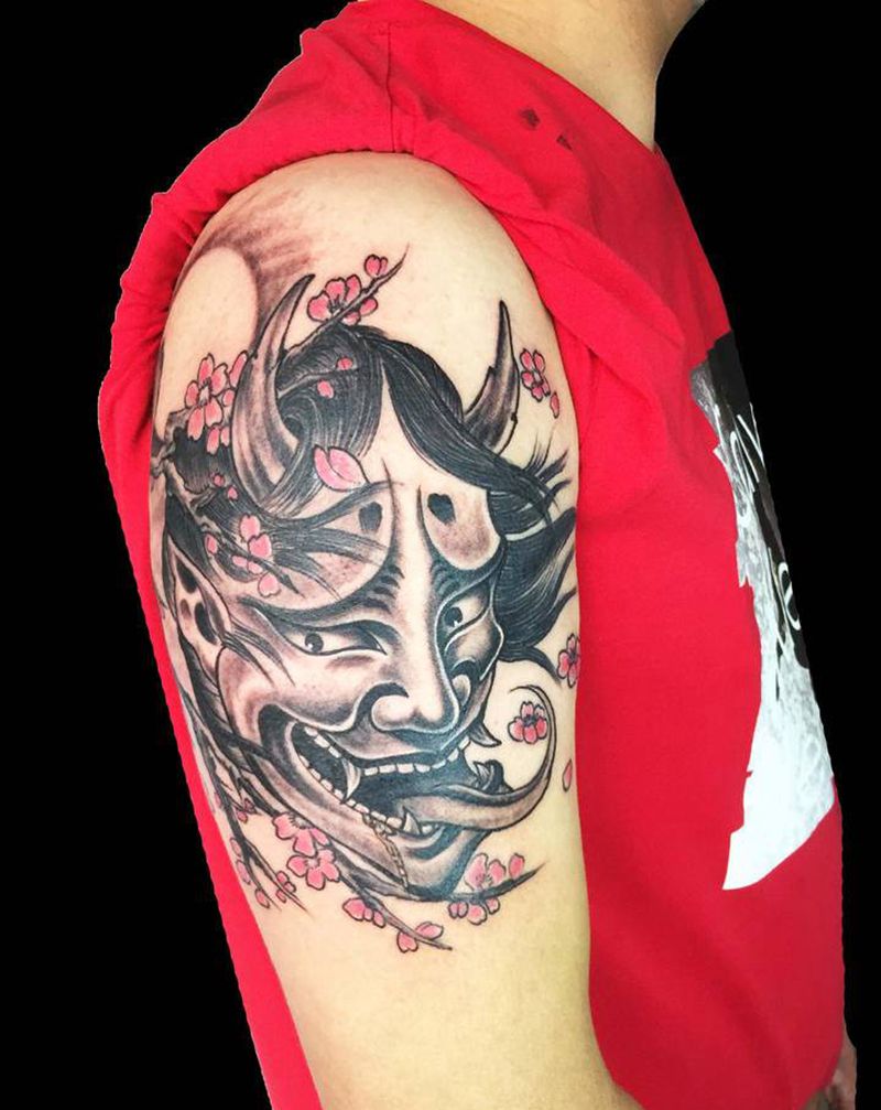 般若纹身纹身图片_手臂老传统纹身图案