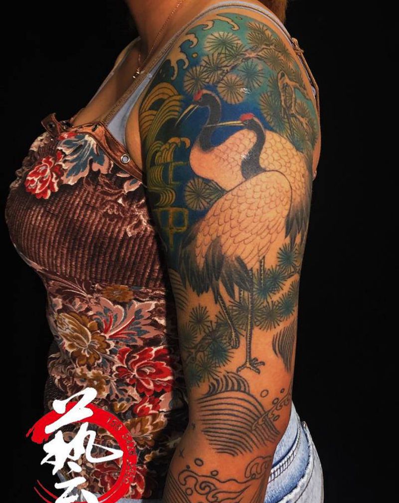 合纹身图片_手臂新传统纹身图案