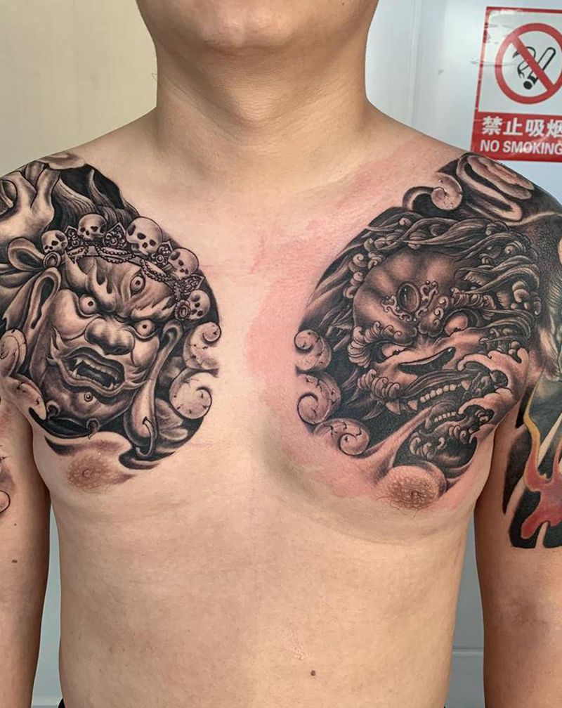 半甲纹身图案纹身图片_新传统纹身图案