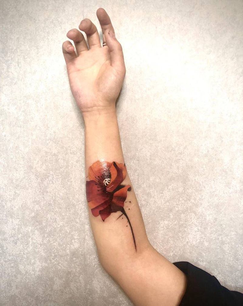 遮盖作品纹身图片_手臂水墨纹身图案