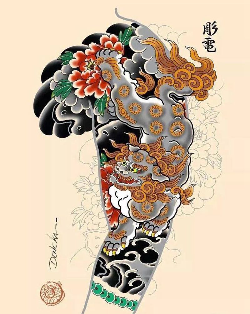 五千大洋满背纹身图片_背部老传统纹身图案