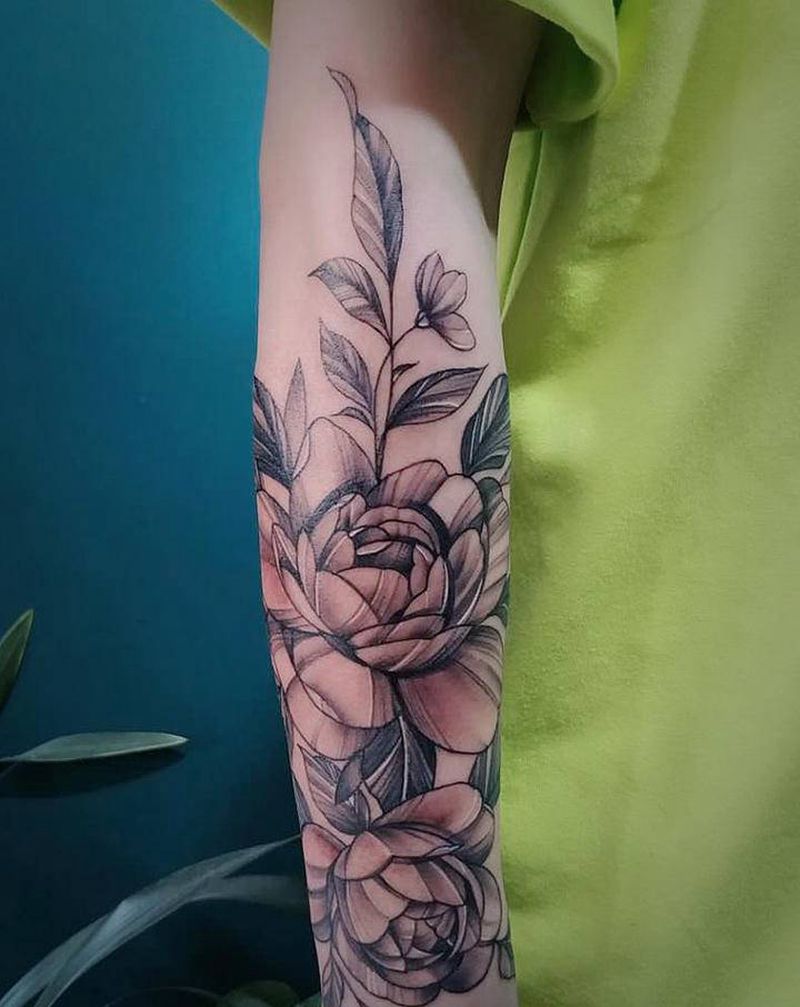 素华，添加纹身图片_手臂纹身图案