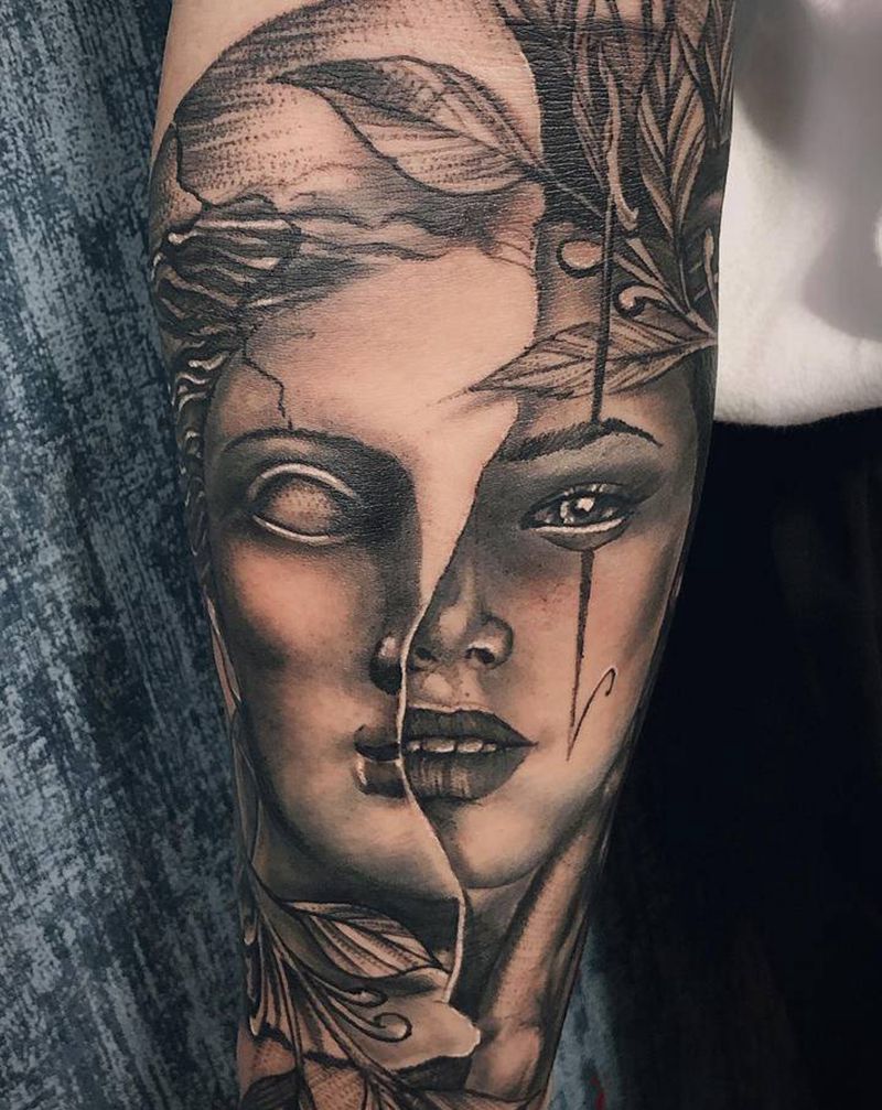 欧美小臂纹身图片_手臂欧美写实纹身图案