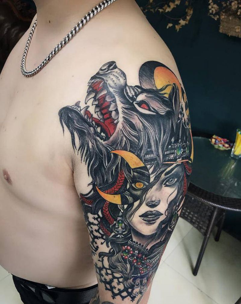 每幅都是本店作品纹身图片_手臂纹身图案