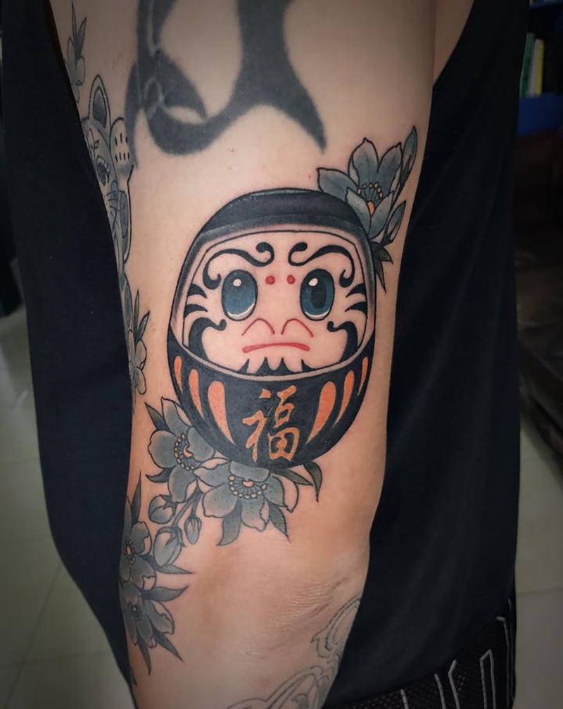 招财纹身图片_手臂Old School纹身图案