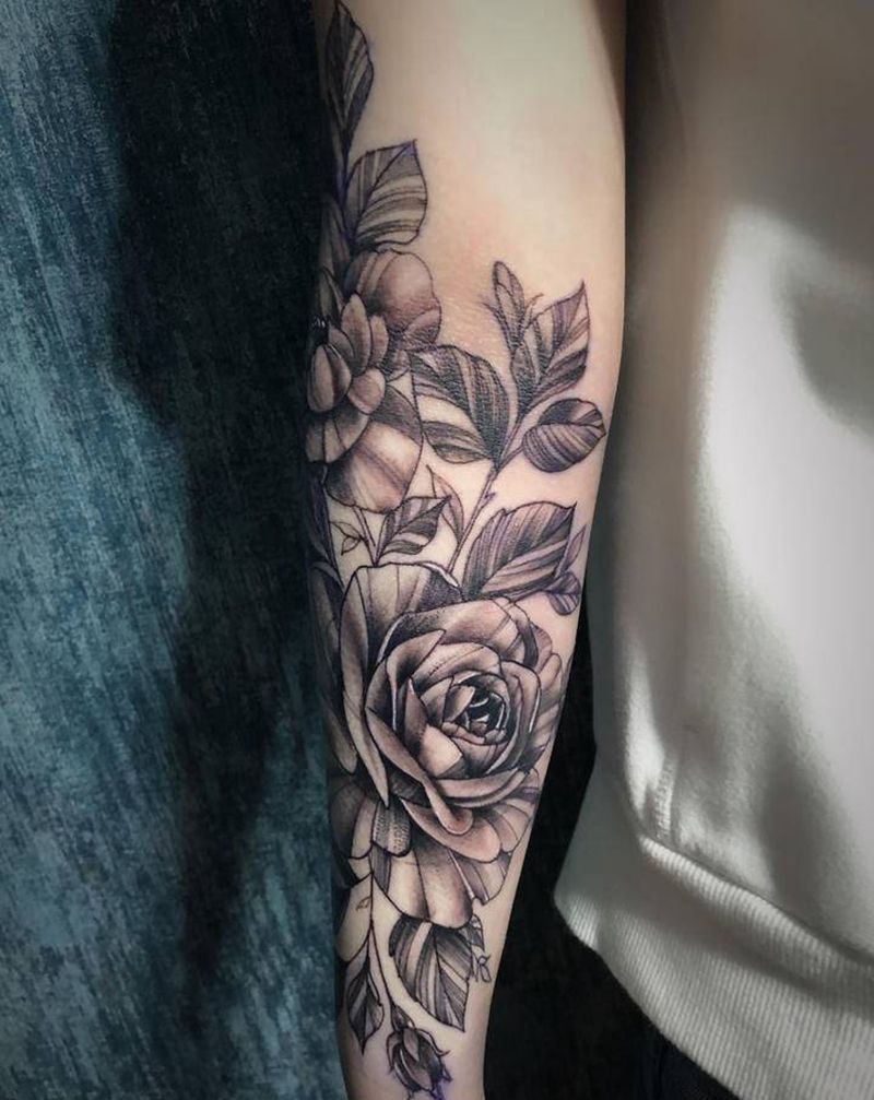 素纹身图片_手臂纹身图案