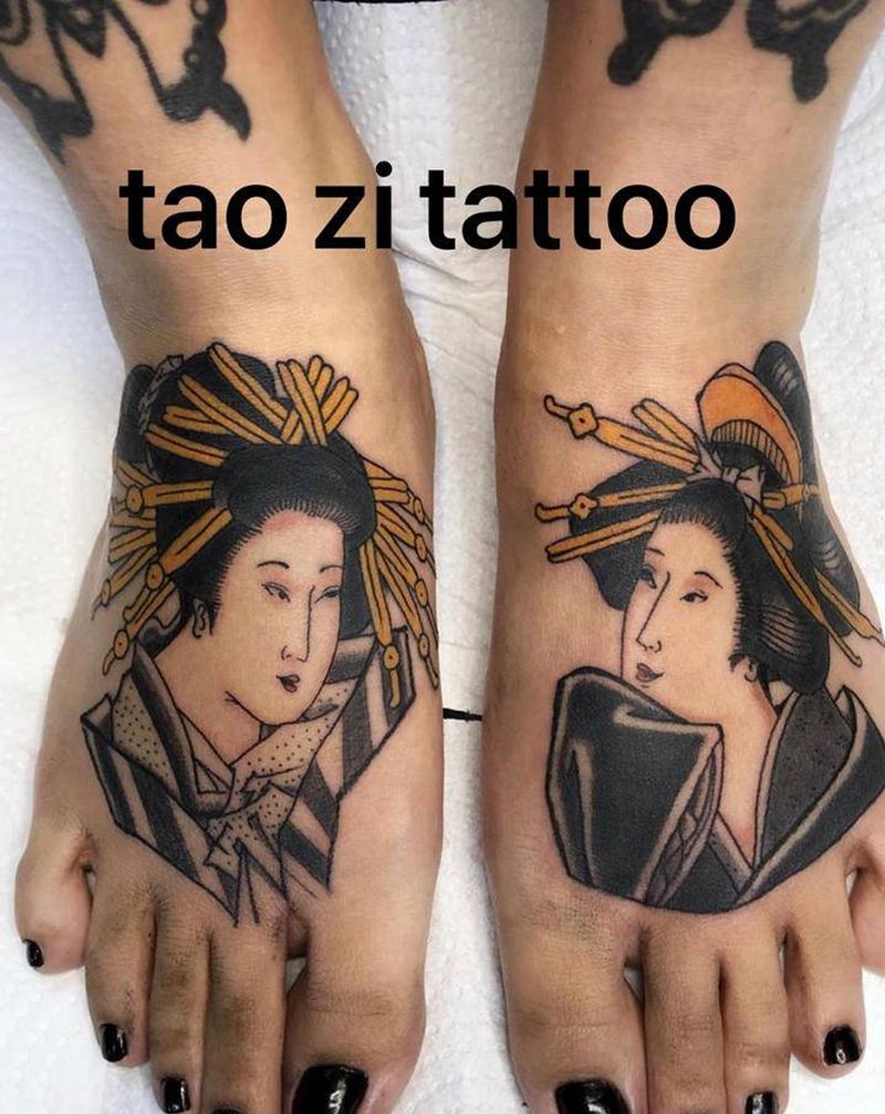 脚纹身图片_脚部纹身图案