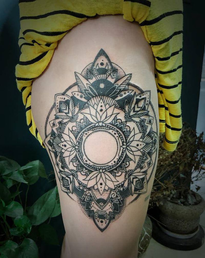 未完…纹身图片_腿部纹身图案