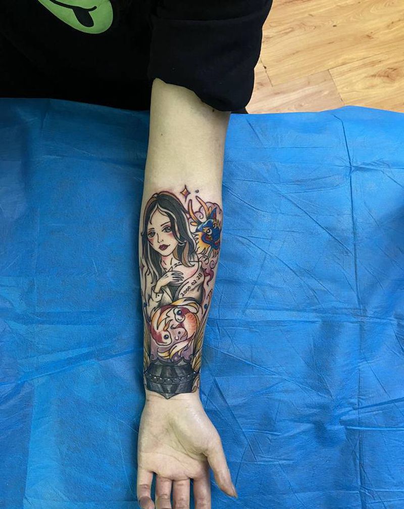 自己照片纹身图片_手臂纹身图案