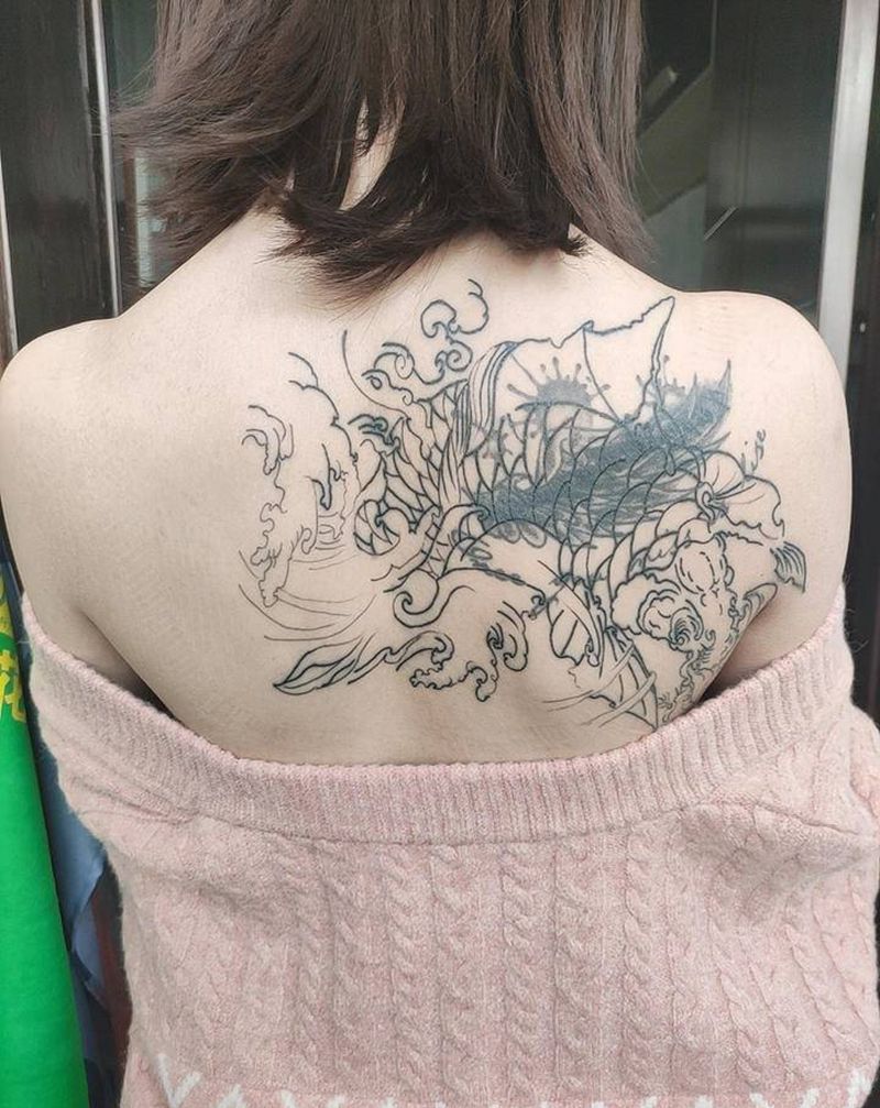 修改遮盖失败纹身纹身图片_背部纹身图案