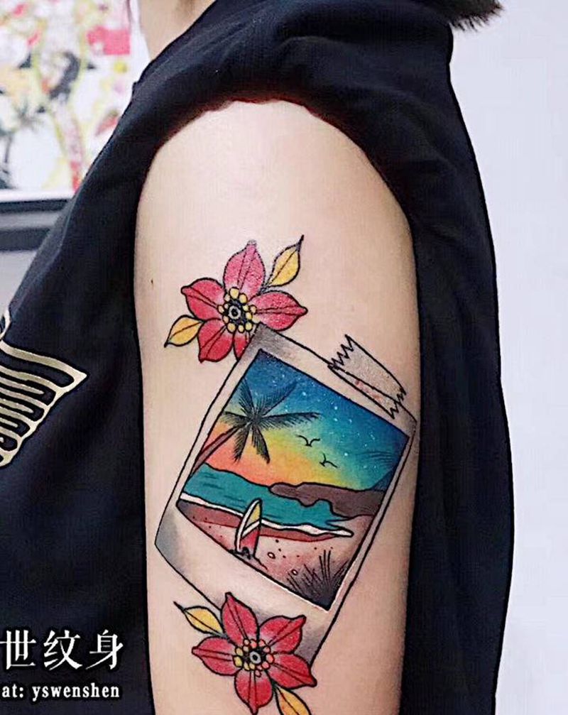 照片纹身图片_手臂New School纹身图案