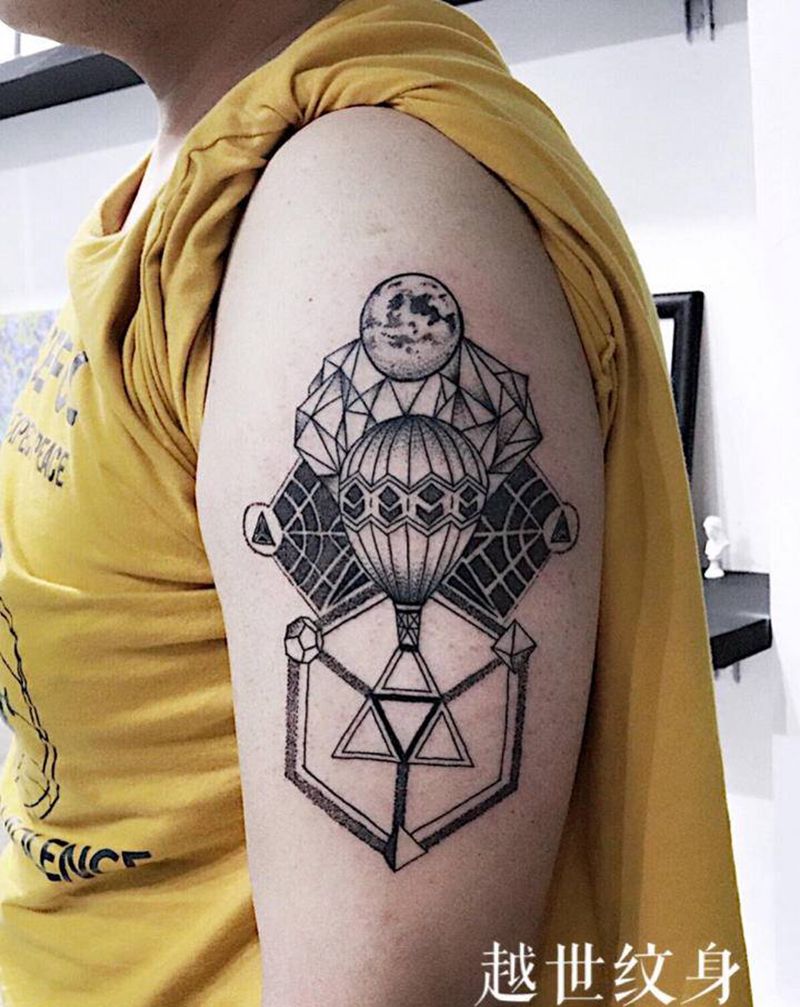 几何纹身图片_手臂几何纹身图案