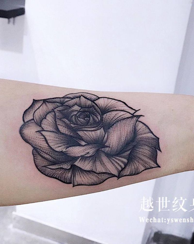 花纹身图片_手臂纹身图案