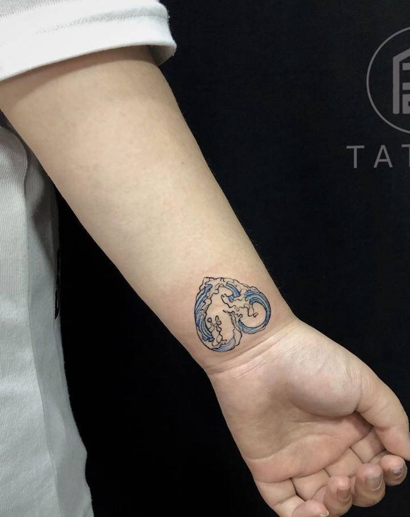 浪之心❤纹身图片_手臂手部New School新传统心纹身图案