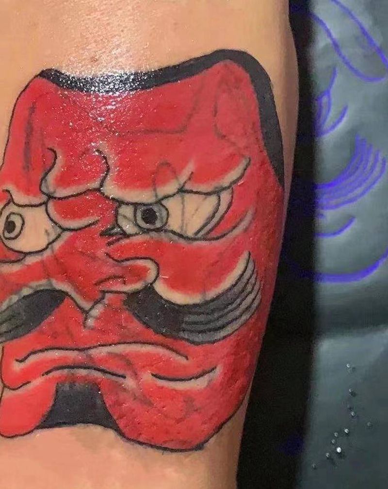 天狗纹身图片_手臂老传统纹身图案