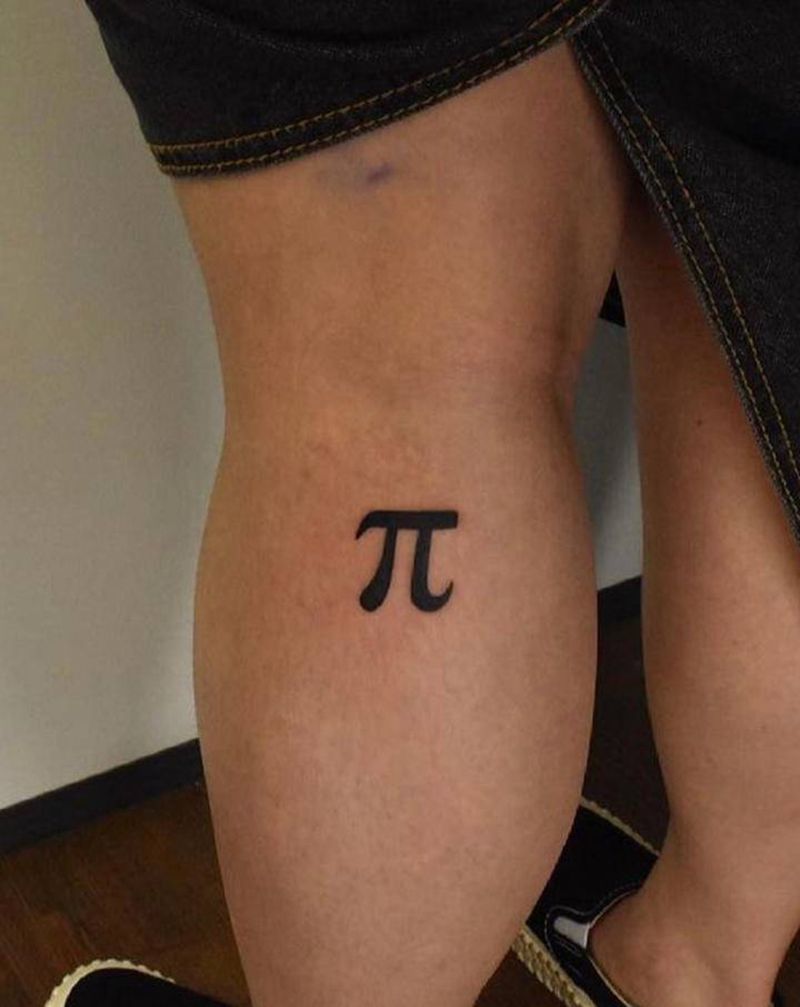 圆周率?纹身图片_腿部纹身图案