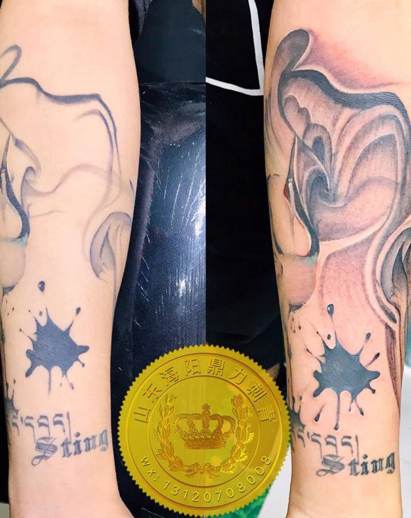 DL 旧文身修改纹身图片_手臂水墨纹身图案