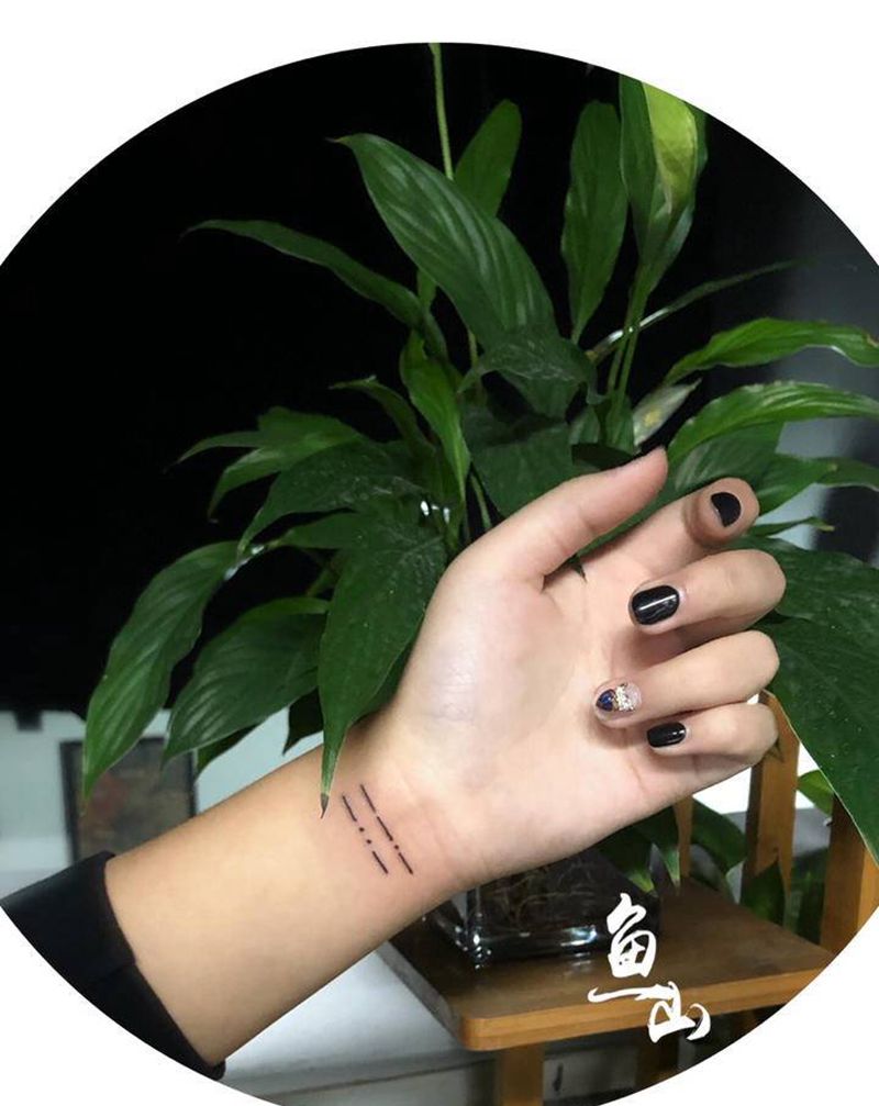 摩斯密码纹身图片_手臂手部纹身图案