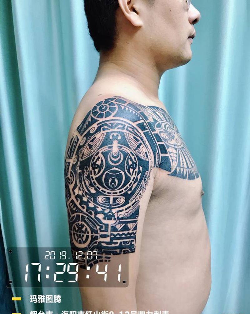 玛雅图腾纹身图片_手臂图腾纹身图案