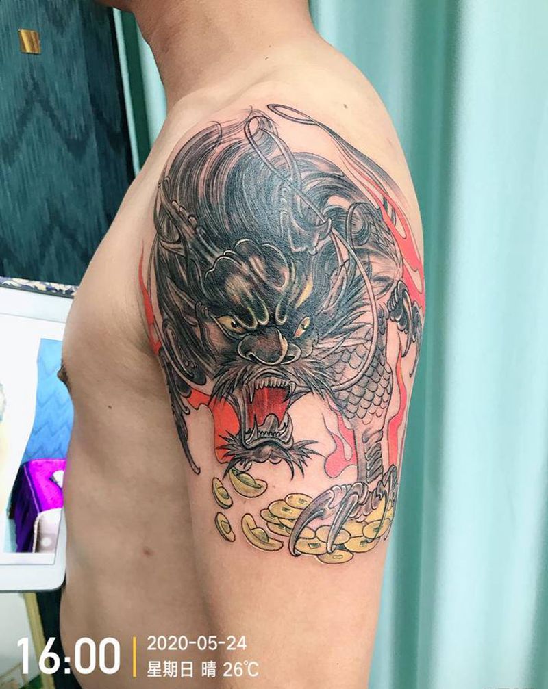 DL遮盖纹身图片_手臂老传统纹身图案