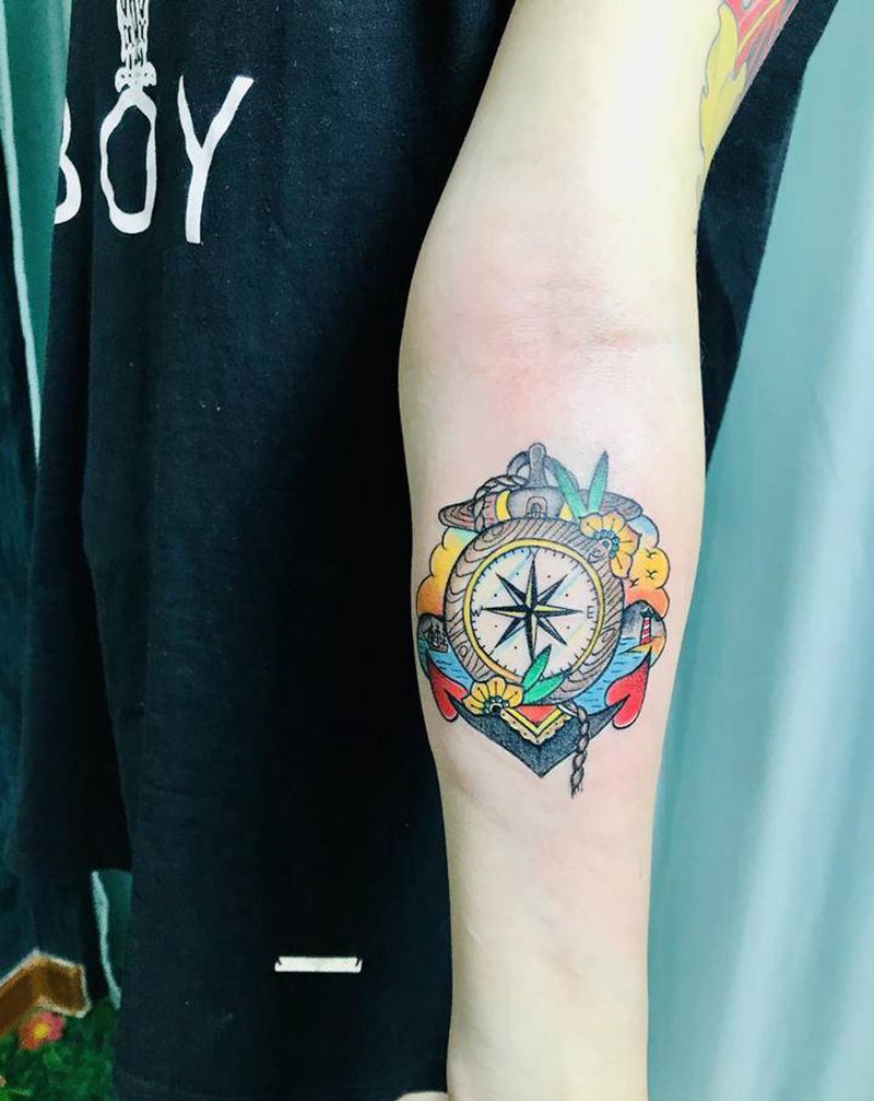 DL 小臂欧美小清新纹身图片_手臂New School纹身图案