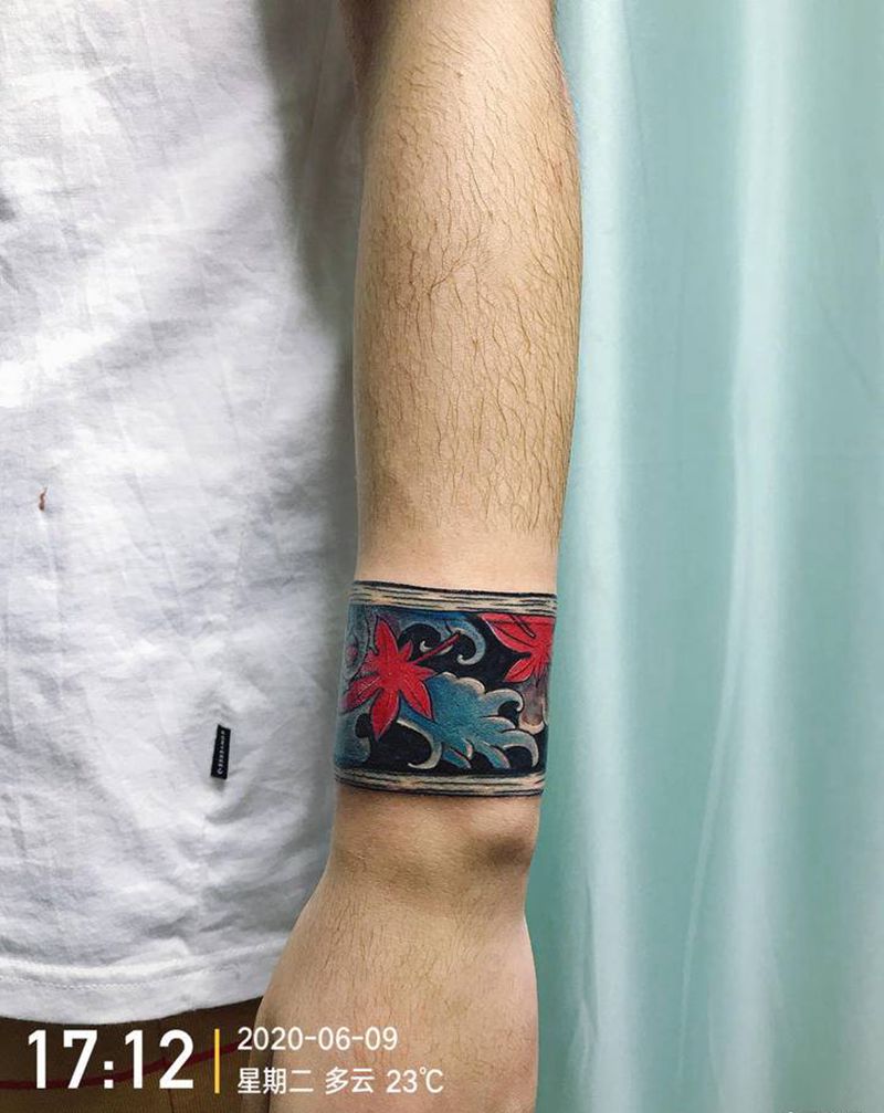DL 臂环修改纹身图片_手臂老传统纹身图案